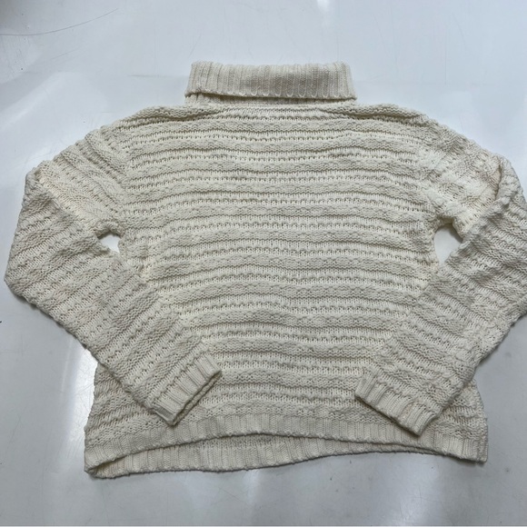 some days lovin women’s white beige turtleneck sweater S L116-15 - Picture 2 of 5